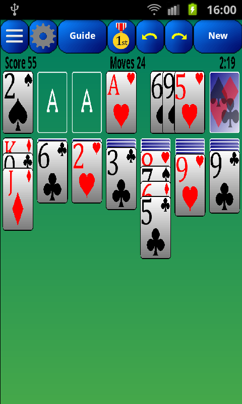 Android application Solitaire screenshort