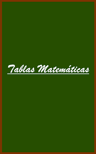 Tabla matematicas