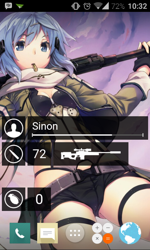 Android application GGO (SAO) Widgets+ for Zooper screenshort