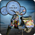 Vespa Compas Clock Battery LWP icon