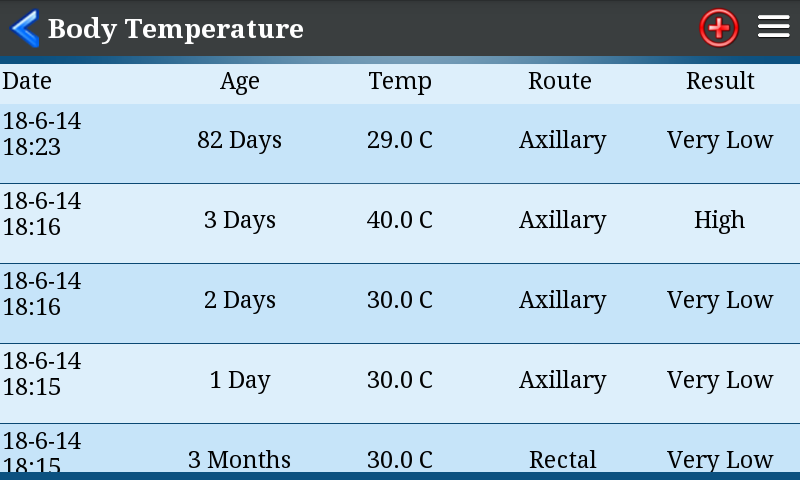 Body Temperature Screen 3