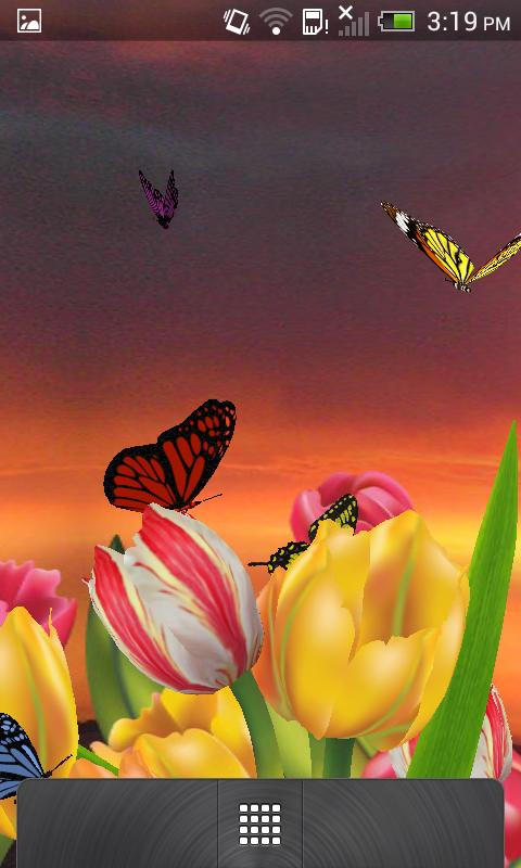 3D Butterfly Garden Wallpaper Screen 2