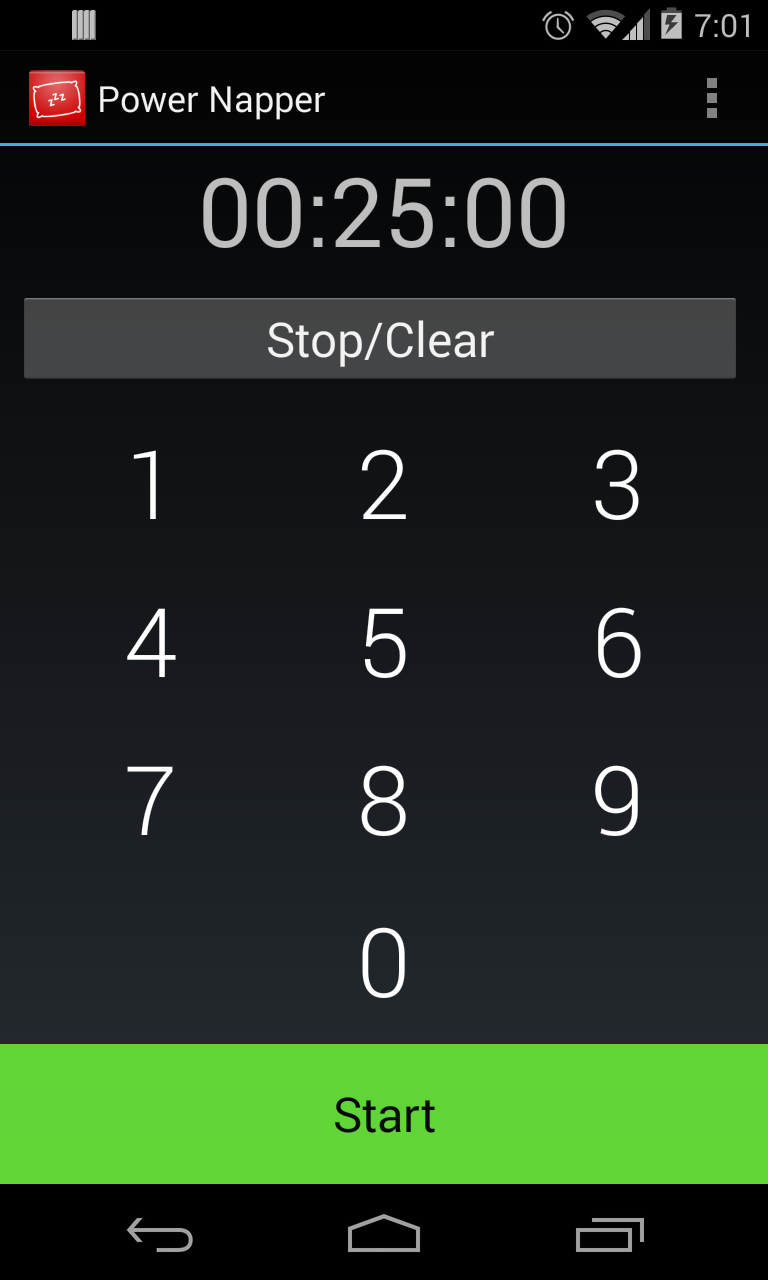 Android application Power Napper screenshort