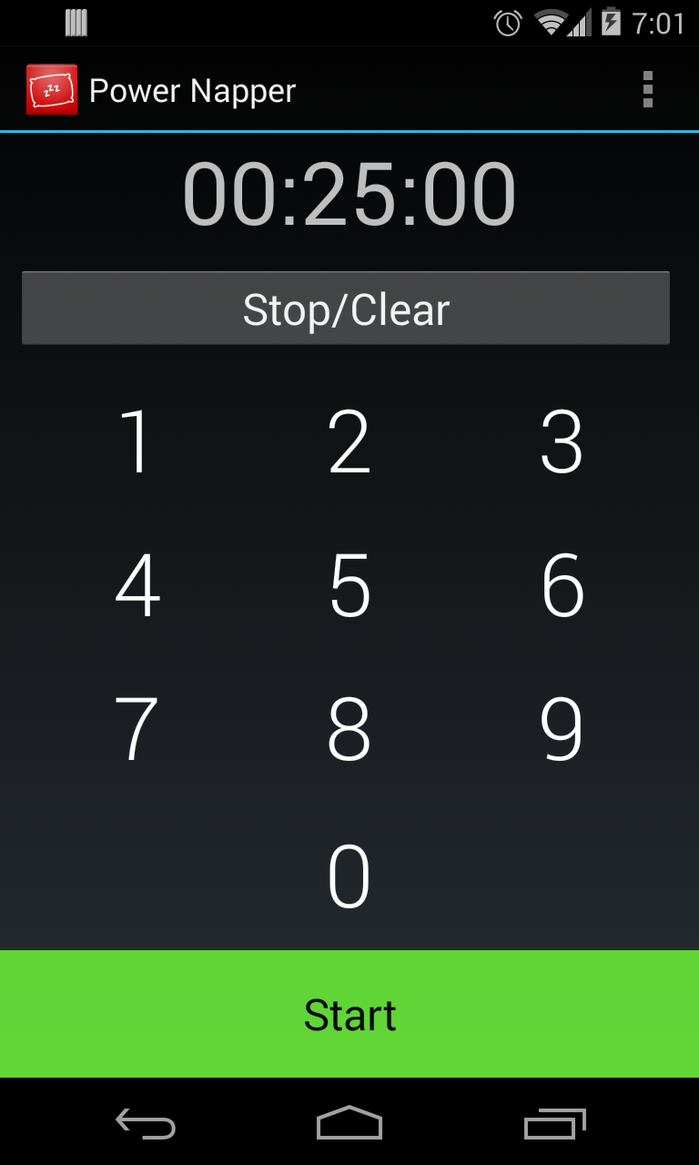 Power Napper Screen 1
