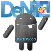 CM12 Theme  - Black Wood Blue