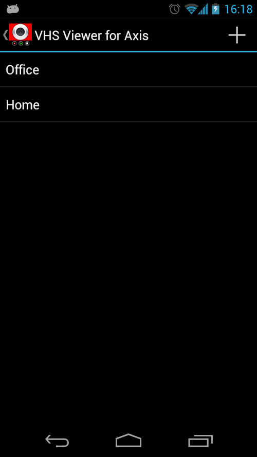 Android application VHS Viewer for Axis screenshort
