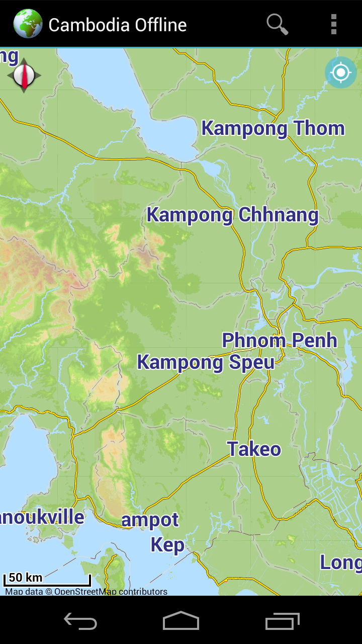 Offline Map Cambodia Screen 1