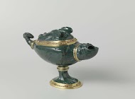 Vat in de vorm van een monster