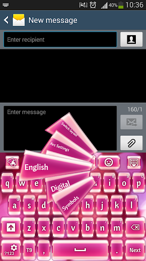 ピンクのキーボード