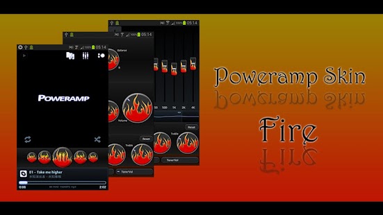 Poweramp Fire Skin - screenshot thumbnail