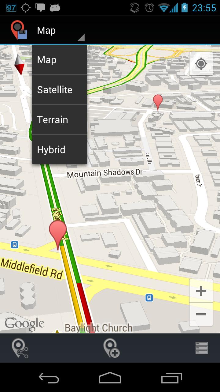 Android application Save location AdFree screenshort