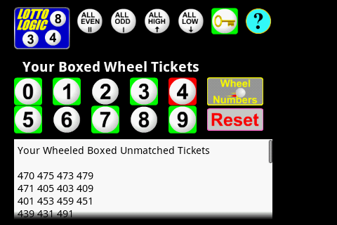 Lottery Pick 3 Wheel Generator