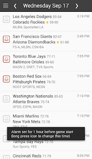 MLB Baseball Schedule Scores