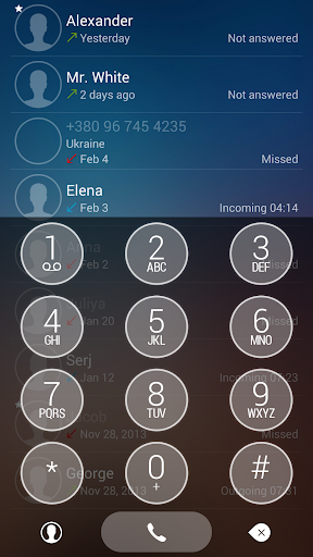 ExDialer Theme Transparent