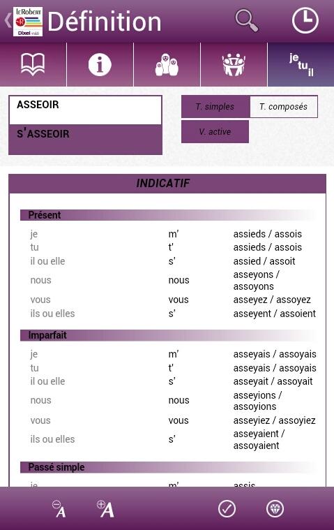 Dictionnaire Le Robert Mobile Screen 3