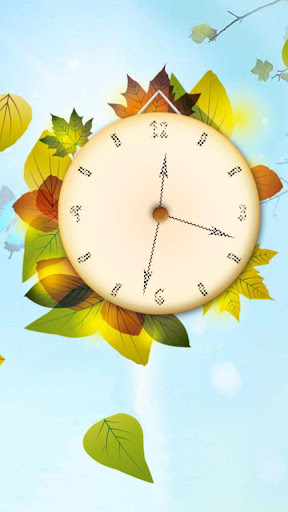 autumn clock live wallpaper