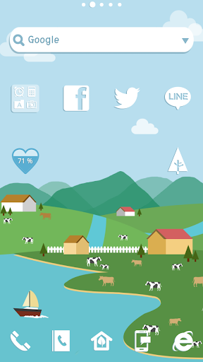 HappyFarm dodol launcher theme