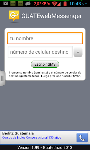 GUATEwebMessenger - FREE SMS