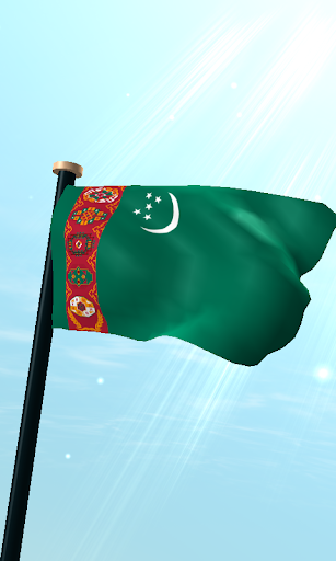 Turkmenistan Flag 3D Wallpaper