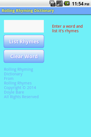 Rolling Rhyming Dictionary