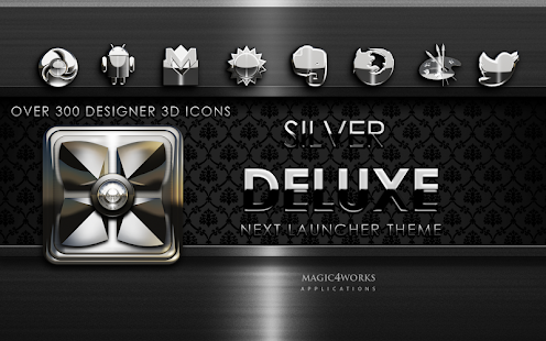 Next Launcher Theme Silver D