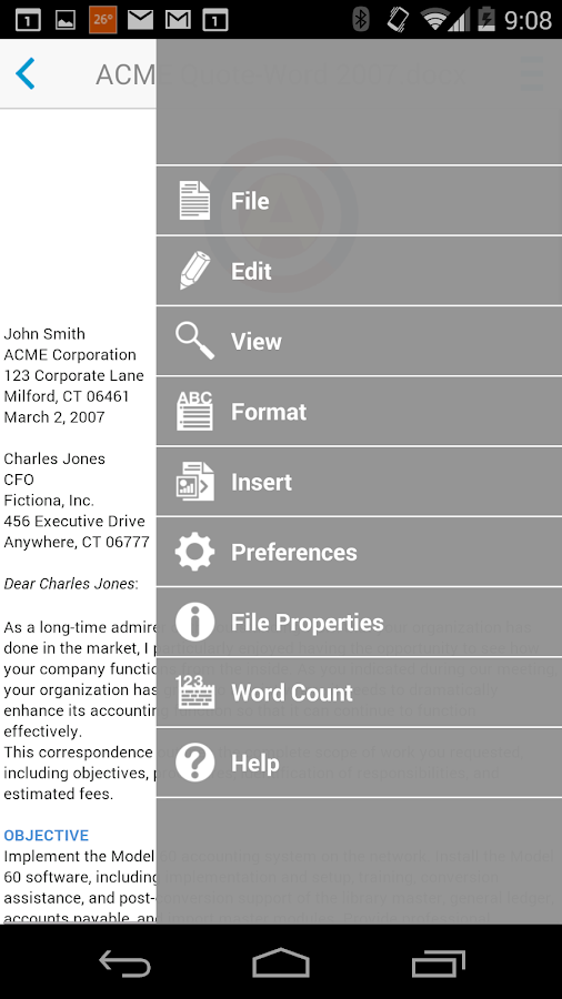    Docs To Go™ Free Office Suite- screenshot  