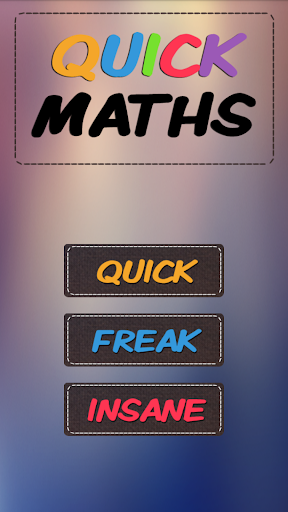 Quick Maths game