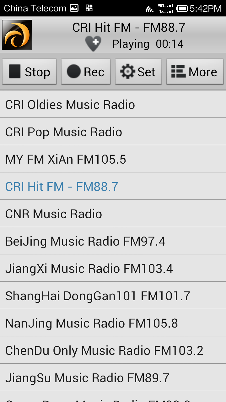 Android application CRadio screenshort