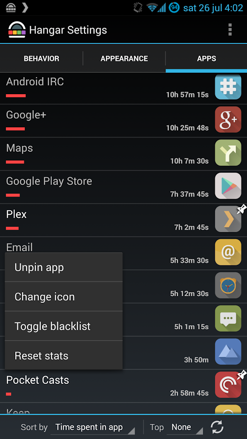   Hangar - Smart app shortcuts – Capture d'écran 