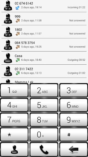 Dialer FrameBlack White Skin