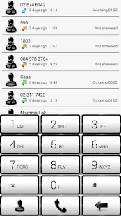 exDialer FrameBlack White Skin - screenshot thumbnail