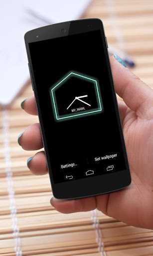 【免費個人化App】My Name Neon Clock LiveWP-APP點子