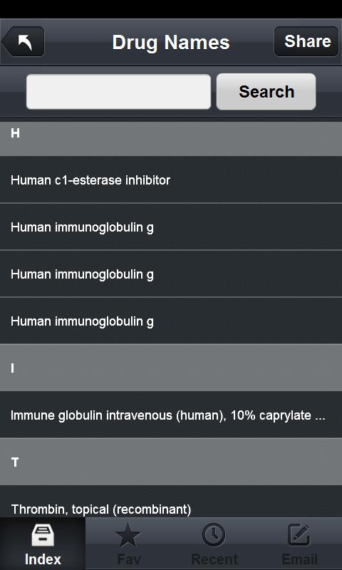 Drug Pronunciations Unlimited Screen 2