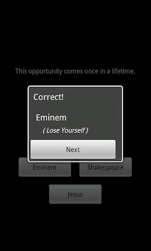 【免費休閒App】Eminem, Shakespeare, or Jesus?-APP點子