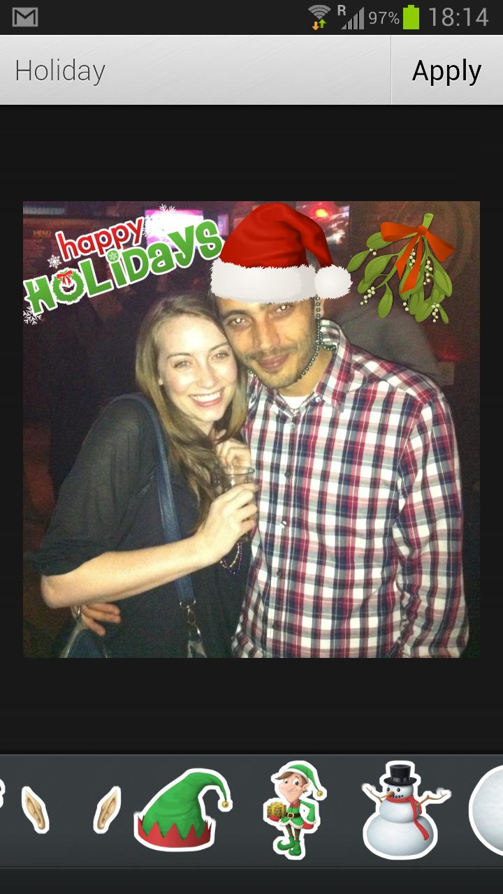 Android application Aviary Stickers: Holiday screenshort
