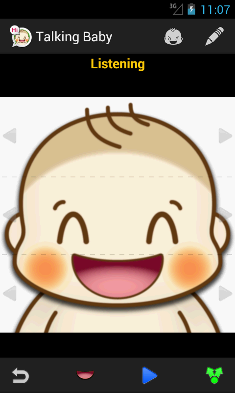 Android application Talking Baby Pro screenshort