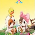 Puppies Reading n Birds Flying logo