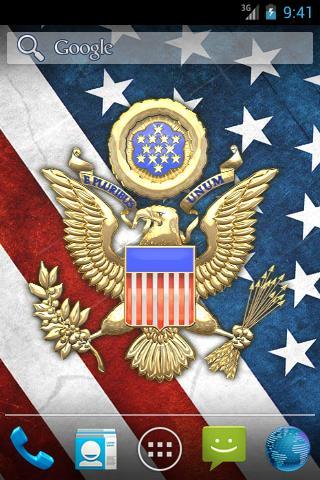 3D USA Coat of Arms Flag LWP