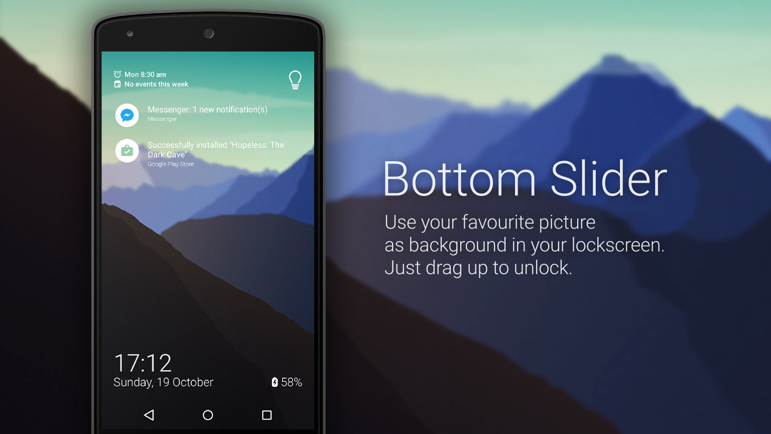   Bottom Slider - Lock screen – Capture d'écran 