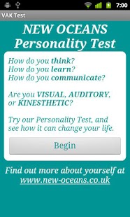 Free Download VAK Personality Test APK