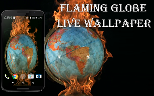 Flaming Globe Live Wallpaper