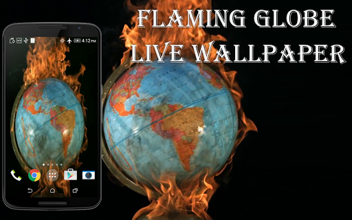 【免費個人化App】Flaming Globe Live Wallpaper-APP點子