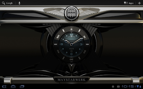 Clock Widget Black Star - náhled