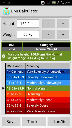 BMI Calculator - Traker Graph