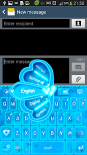 How to get GO Keyboard Blue Hearts Theme Varies with device apk for android