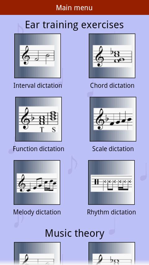 Android application MusiLearner - ear training screenshort