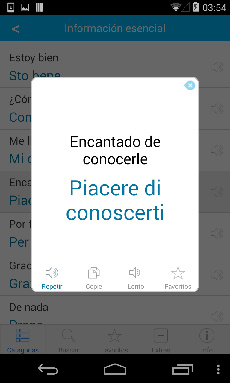 Italiano Traducción con Audio Screen 3
