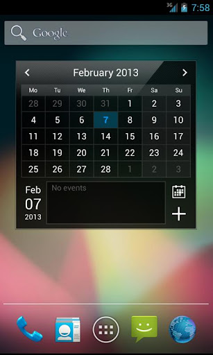 Droid Calendar Widget