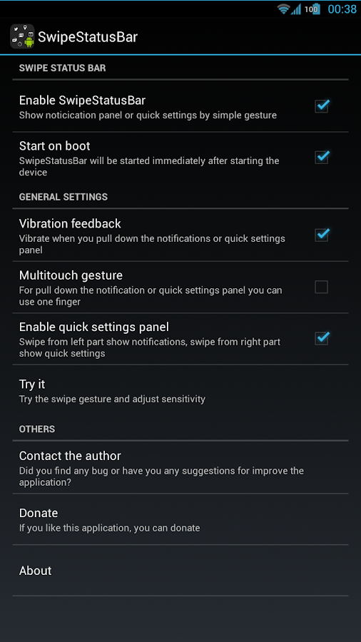Swipe Status Bar 1.4.6 Swipe Status Bar 1.4.6