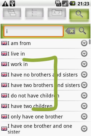 walkntalk Vocabulary Trainer Screen 2